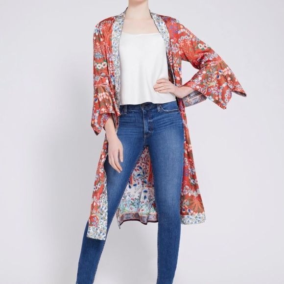 Alice + Olivia Multi Print Silk Reversible Jacket