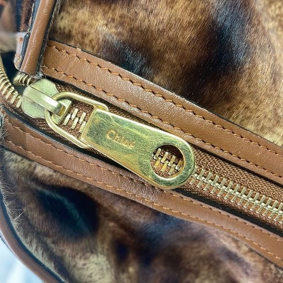 Chloe Runway Leopard Pony Bag