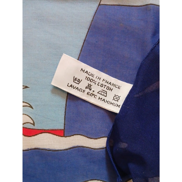 HERMES LARGE SHIP PRINT SHAWL/PAREO W BOX SHAWL