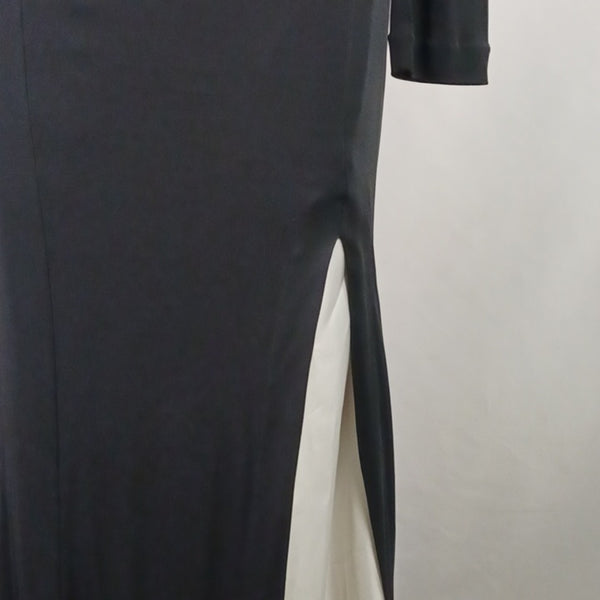BeBe Black Long Sleeve With Zip Gown.