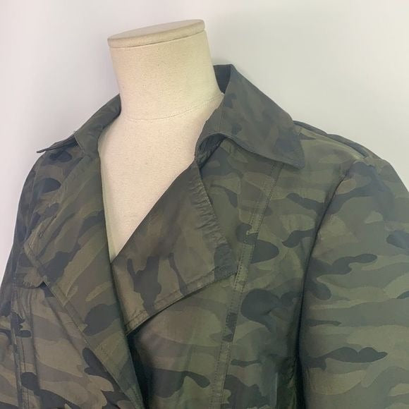 Worth Camo Nylon 3/4 Trench Belt Jacket