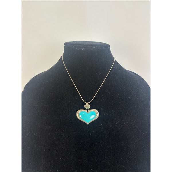 925 THAILAND TURQUOISE HEART NECKLACE