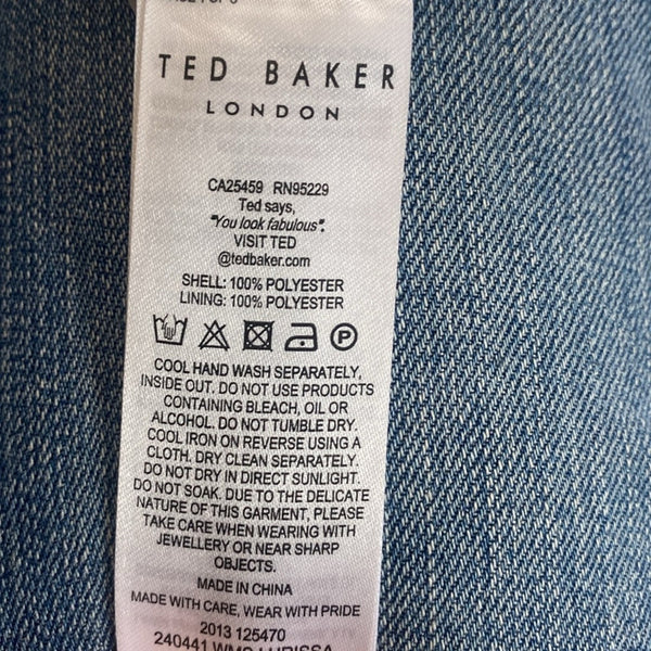 NWOT Ruffle Floral Midi Ted Baker Skirt