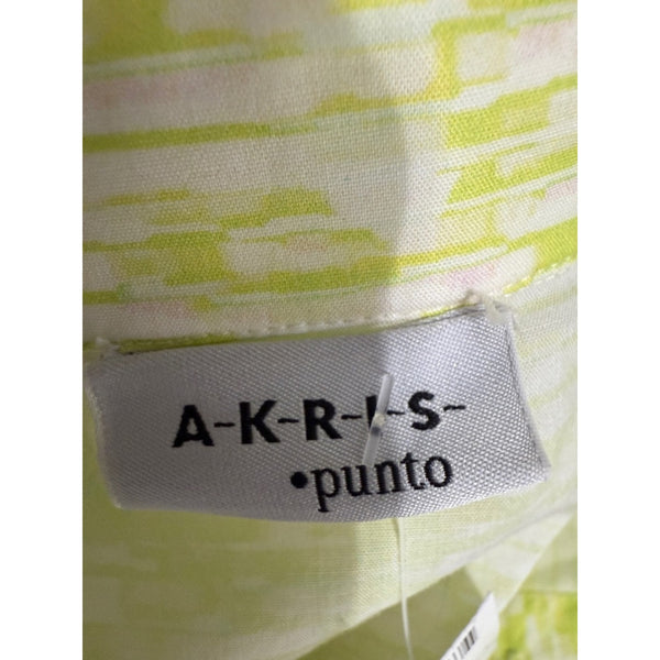 AKRIS LIME BLOUSE WITH CINCH WAIST