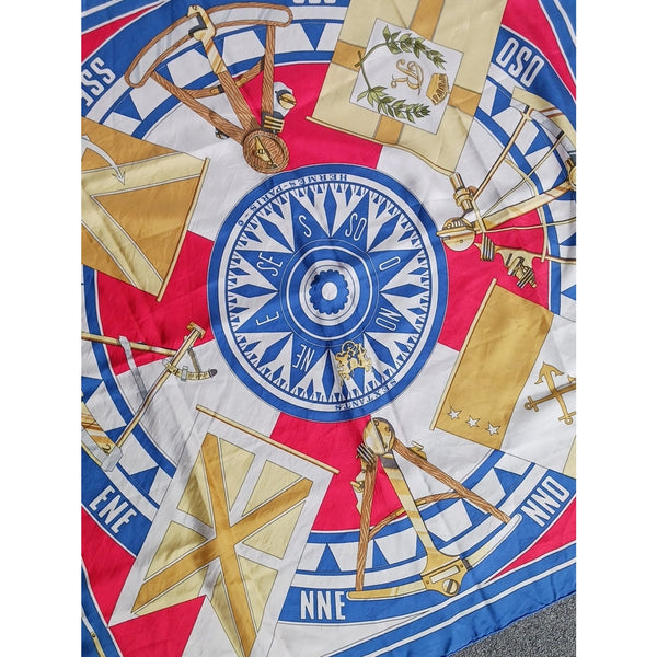 HERMES VINTAGE  SEXTANTS BY L DUBIGEON SCARF
