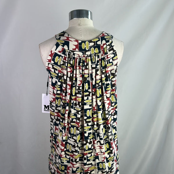Missoni Nwt Multi Print Hi Neck Sleeveless Top