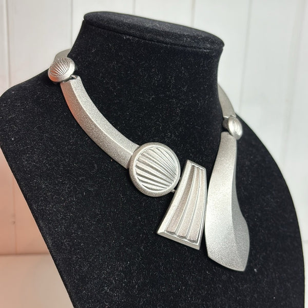 NWT Money Silver Runway Rare Couture Necklace