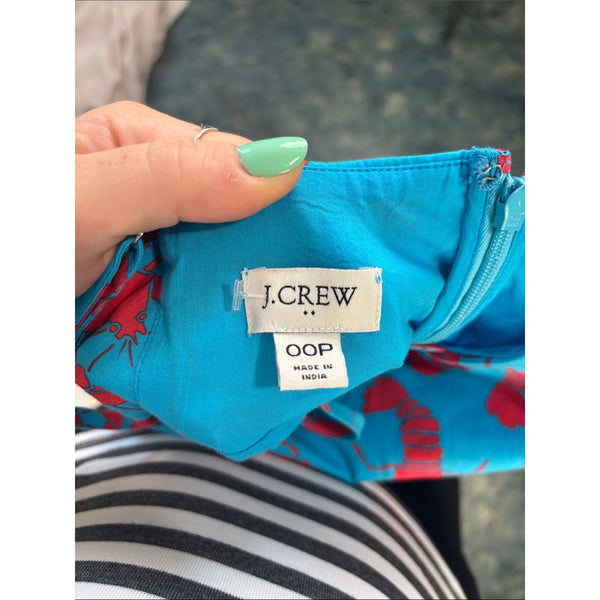 J CREW BLUE RED LOBSTER SUN DRESS