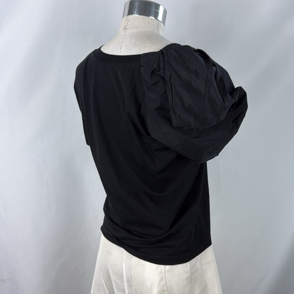 Stella McCartney Black With One Pleated Shoulder Top