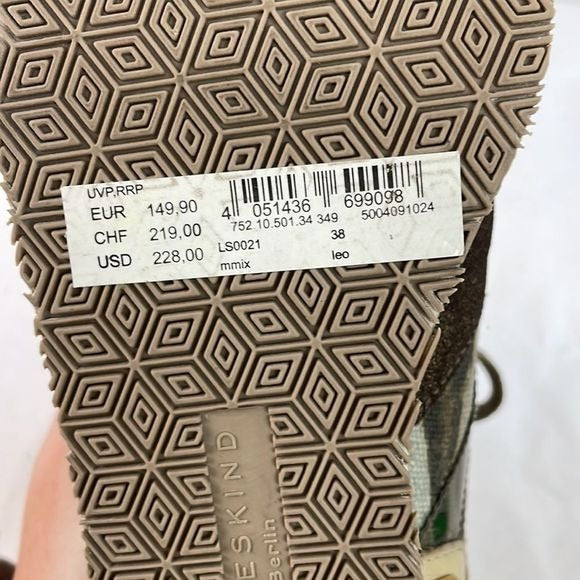 New Liebeskind Gold Animal Print Bronze Sneakers