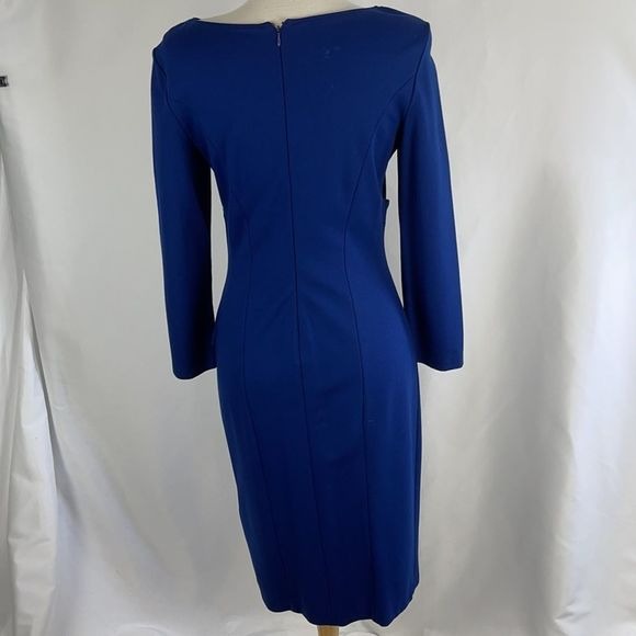 Armani Collezioni Blue Twist Front Knit Dress
