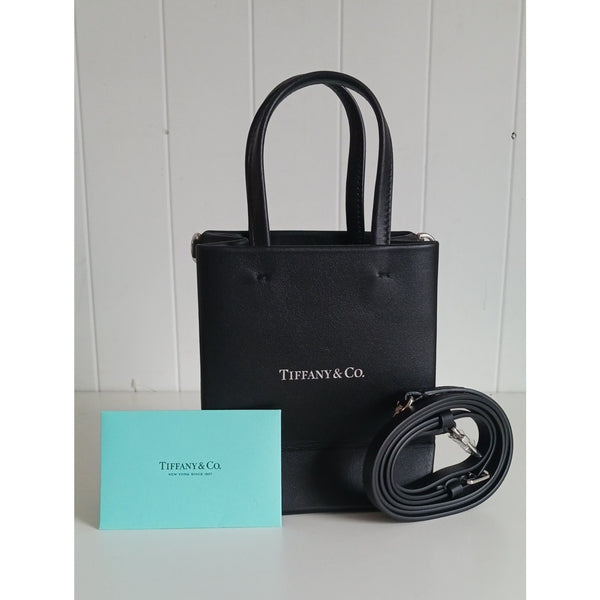TIFFANY AND CO New in Box MINI BLK SHOPPING BAG