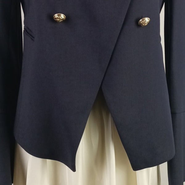 Tara Jarmon Navy Cross Front Double Jacket