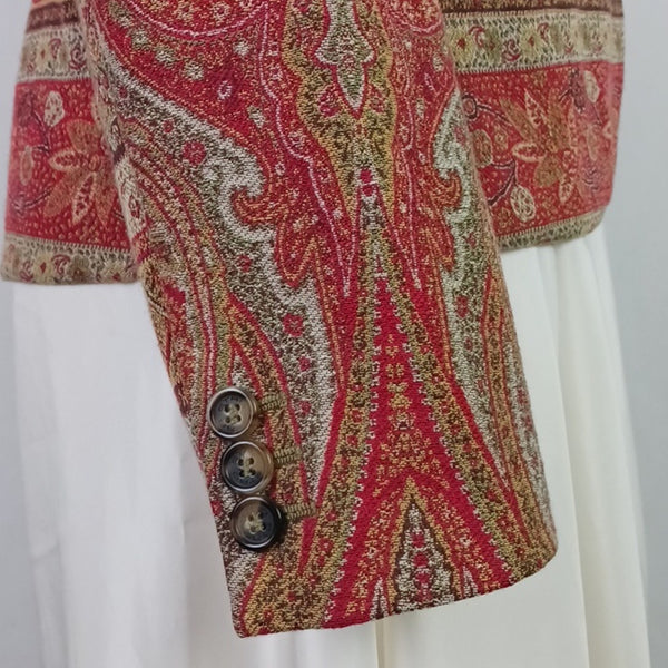Etro Vintage Paisley Red and Brown Jacket