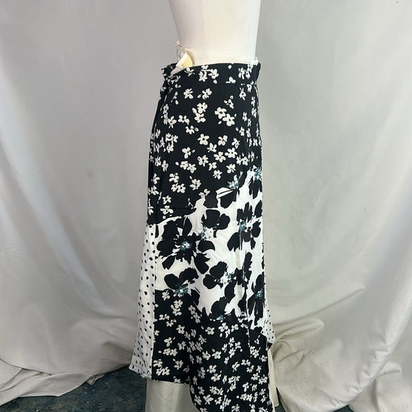 Heathers Closet Black White Print Long Nwt Skirt
