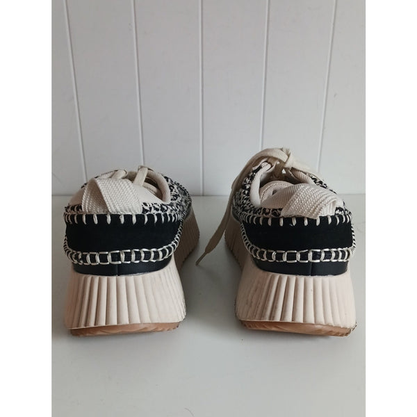 DOLCE VITA BLK WH PLATFORM SNEAKERS