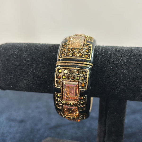 Judith Lieber Black Gold Crystal Bangle