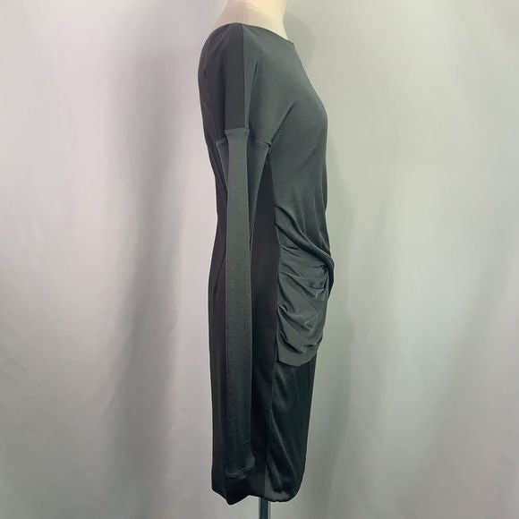 Rag and Bone gray and black pleated waist dress