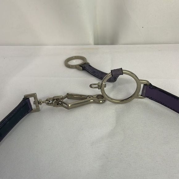 Prada Purple Ostrich Leather With Clip Skinny Belt