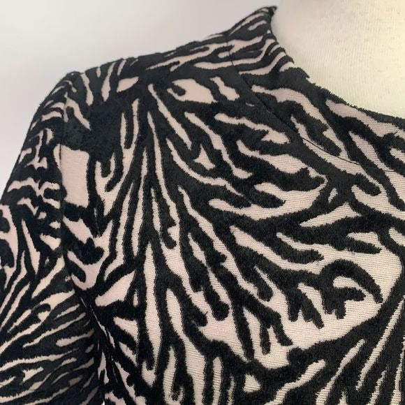 Yigal Azrouel NWT Black Print Color Block Dress