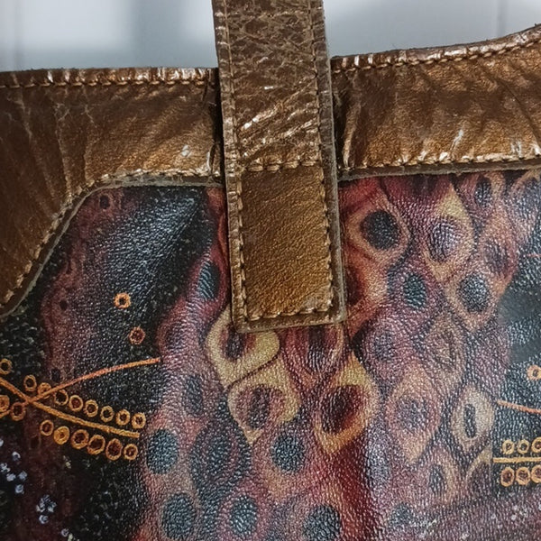 Icon Klimt W Bronze Patent Leather Tote Bag.