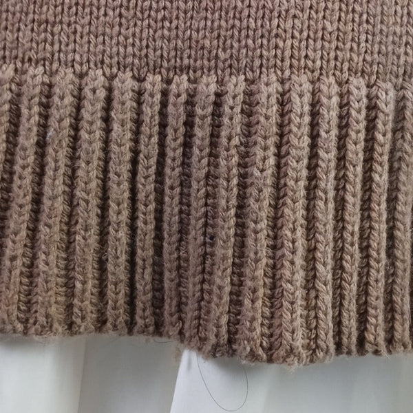 Ciao Lucia Tan and Black Striped Sweater Dress