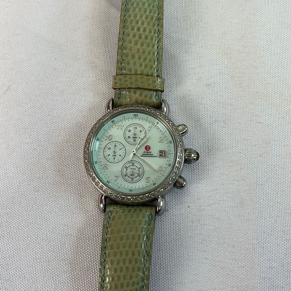 Green Mother of Pearl Face Watch