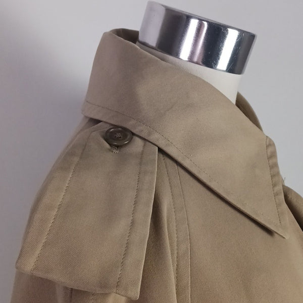 Burberry Classic 3/4 Trench Beige and Black Plaid Coat Vintage