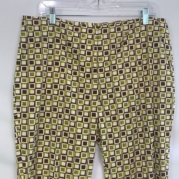 Prada Olive Geo Print Slacks
