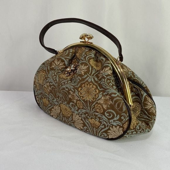 Glenda Geis Tapestry Print w/ Kiss Lock Bag