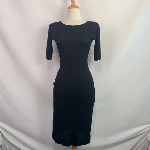 Dolce and Gabbana black zip back dress
