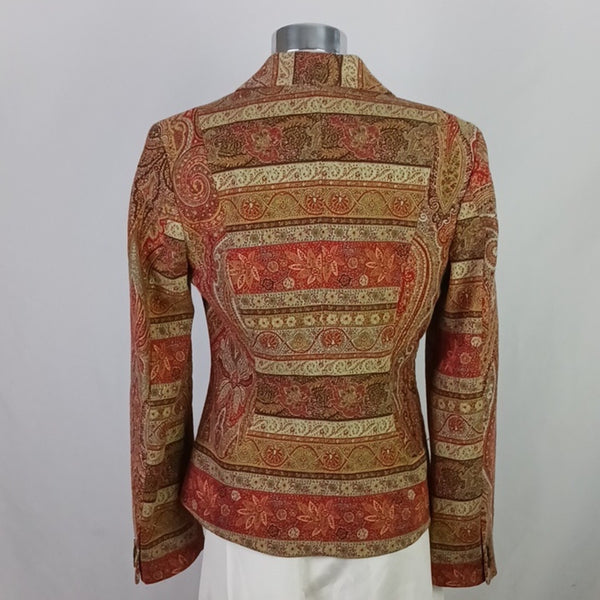 Etro Vintage Paisley Red and Brown Jacket