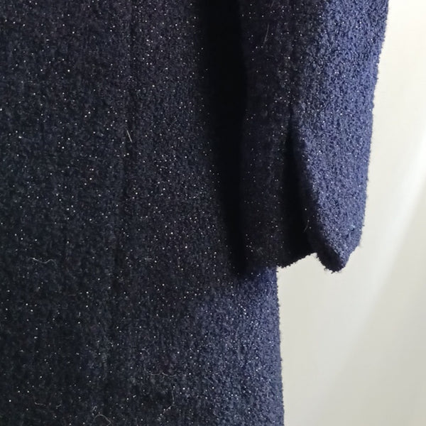 Louis Feraud Vintage Blue Double-Breasted Sequin Jacket