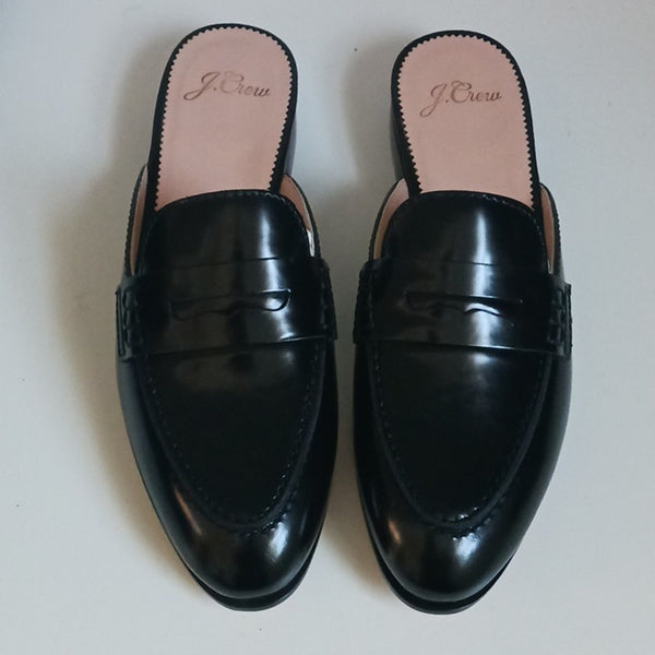 J. Crew Blk Loafers Clogs NIB.