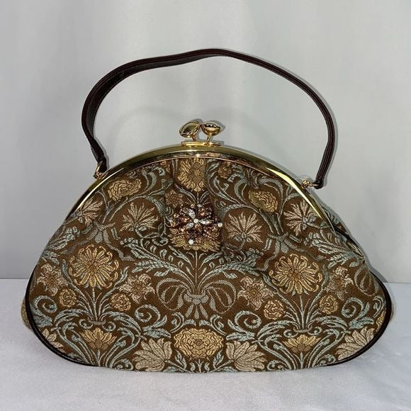 Glenda Geis Tapestry Print w/ Kiss Lock Bag