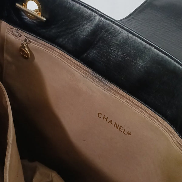 Chanel Large Tote Black with Chain Strap.
