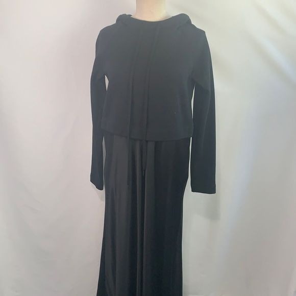 Alysi NWT Black Maxi Dress with Hood