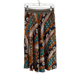 Missoni Multi Print Silk Pleated Midi Skirt