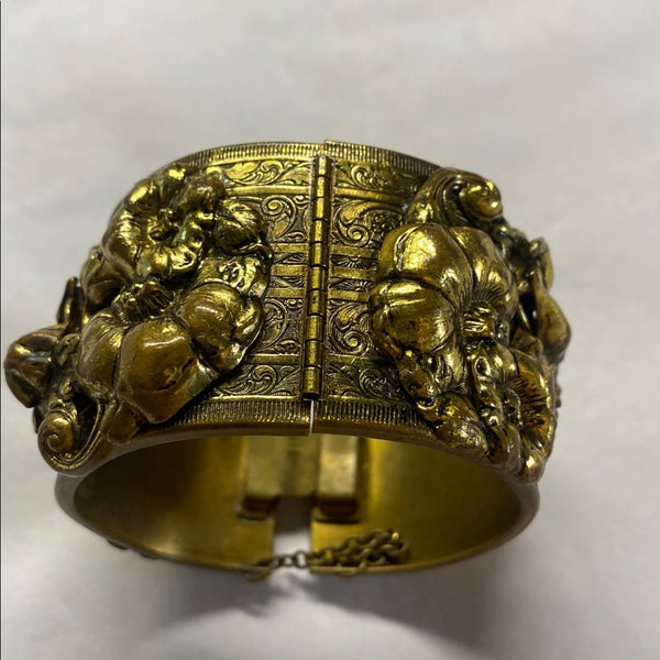 1920’s Putti Cherub/Noveau Large Bracelet