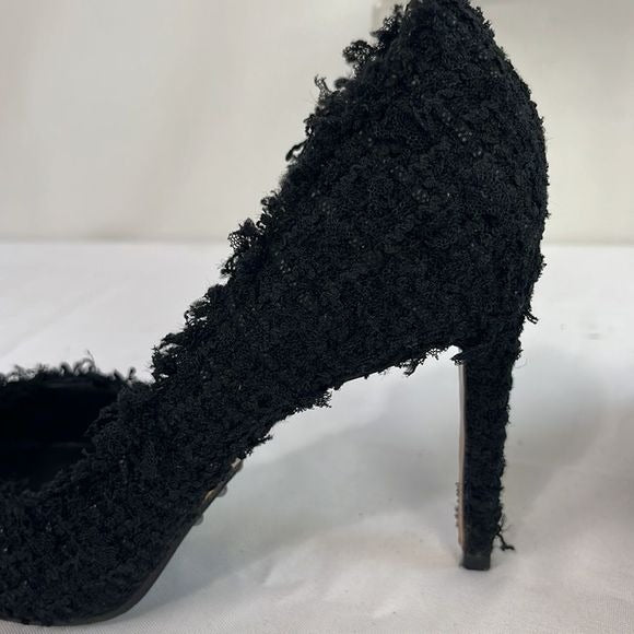 Balmain Black Tweed Pumps