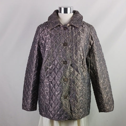 Chico's Metallic Snake Quilted Jacket NWT