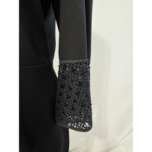 LAFAYETTE 148 BLACK WITH LACE TRIM SLEEVES