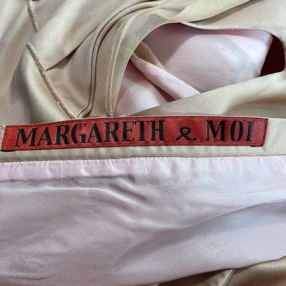 Margareth & Moi Pink Pleated with Chiffon Dress