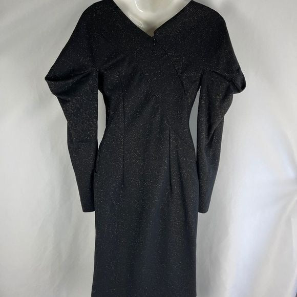 Alexander McQueen black and gold tweed dress