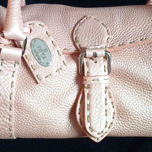 Fendi Pink Selleria Linda Satchel Bag.