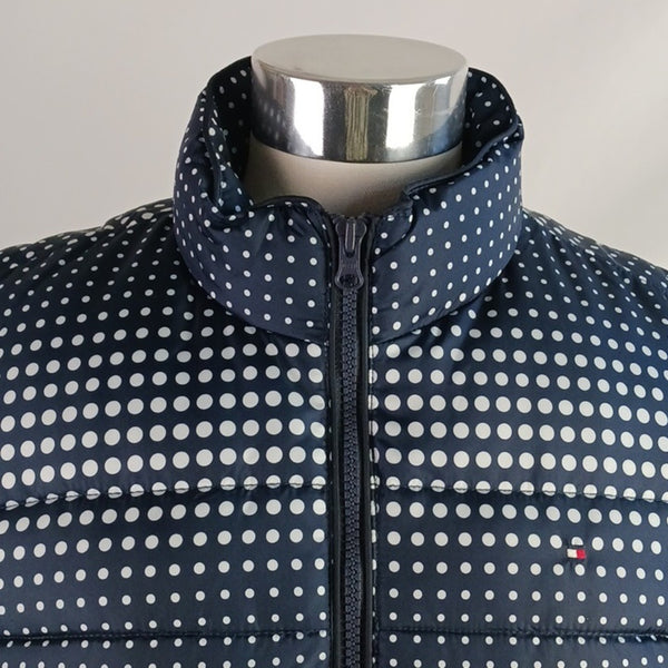 Tommy Hilfiger NWT Navy and White Dots Puffer Vest