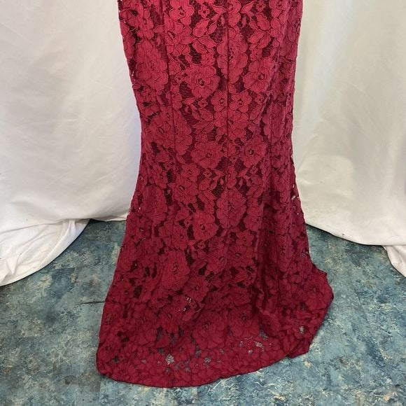 Ralph Lauren Wine Lace Gown