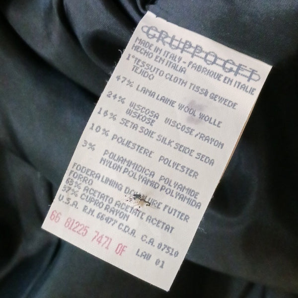 Valentino Black and Gold Chevron Striped Jacket