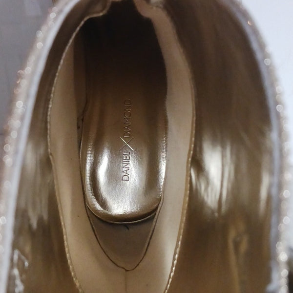 Daniel Diamond Gold Glitter Cowboy Boots.