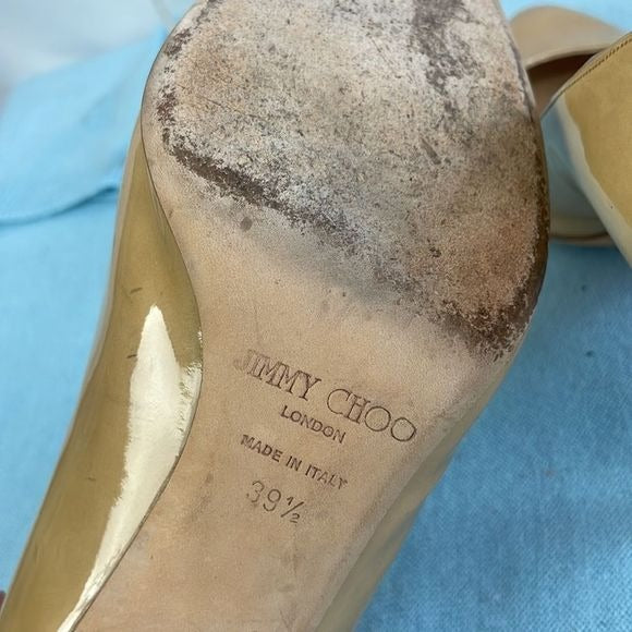 Jimmy Cho Tan Patent Pump Shoes